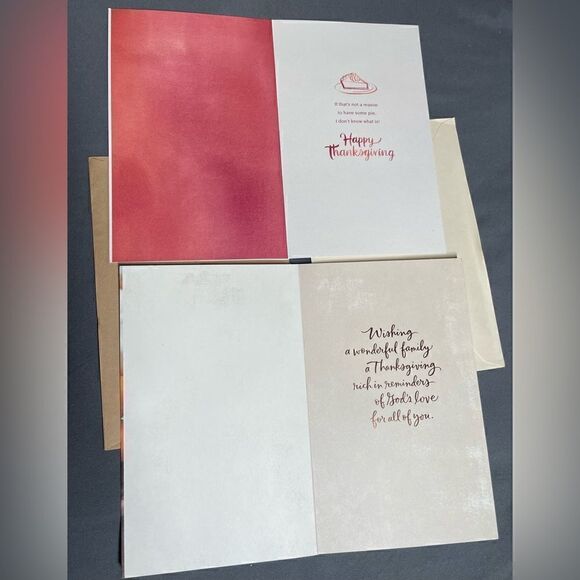 7+ NEW! Happy Thanksgiving Greeting Cards & Envelopes BONUS Stickers - Picture 7 of 10